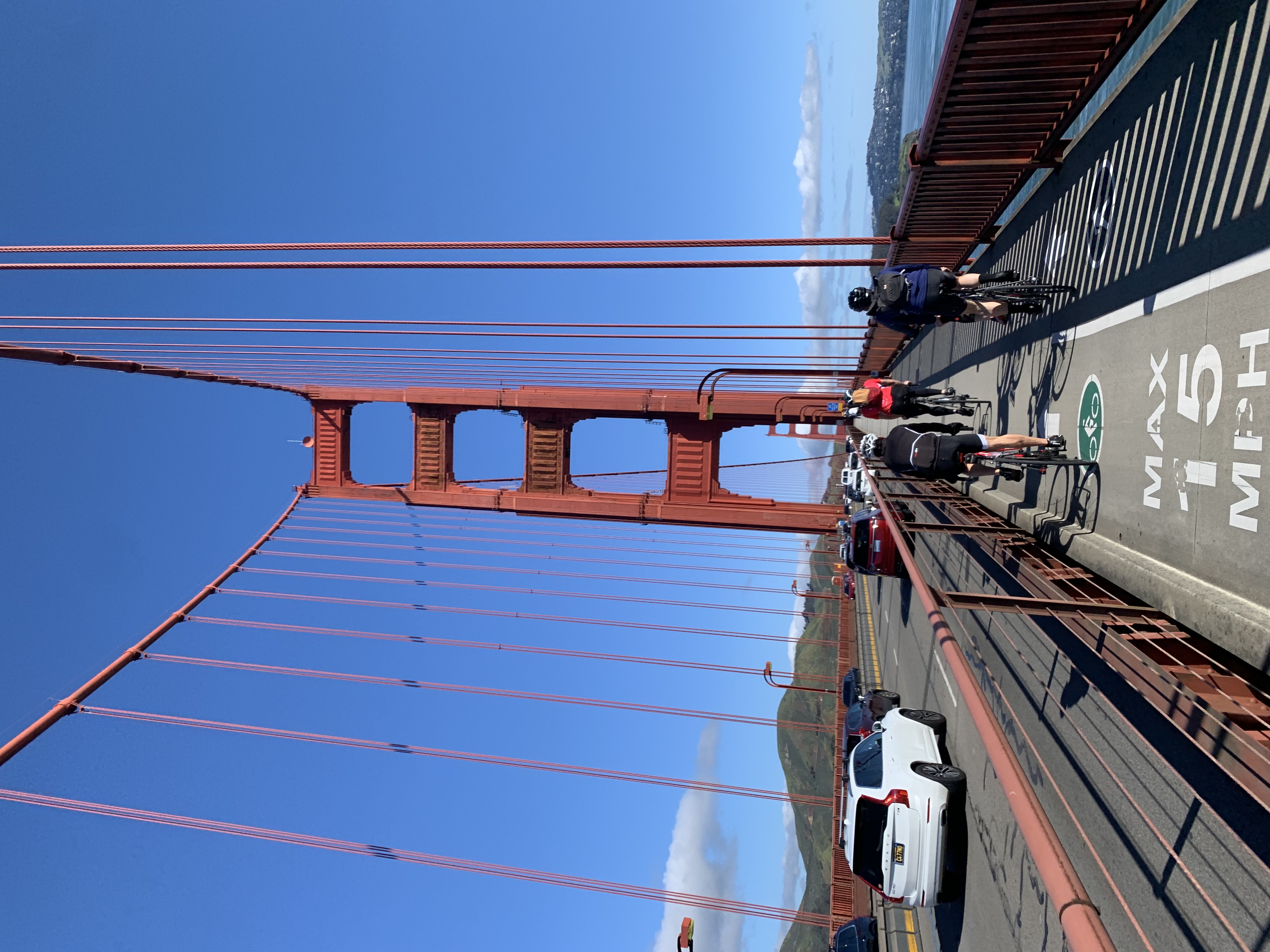 Cycling across the Golden Gate Bridge