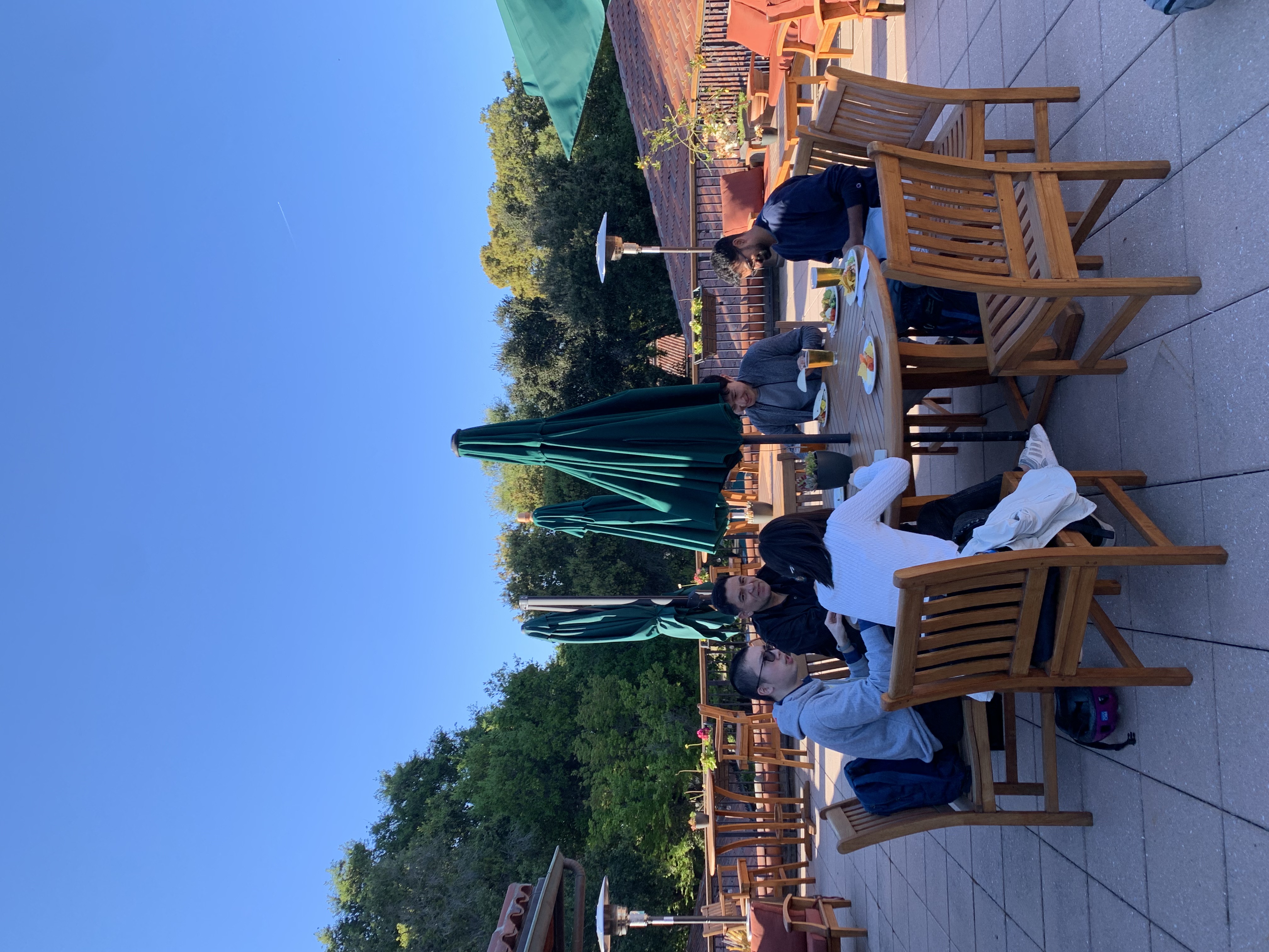 Goodbye drink with members of the group