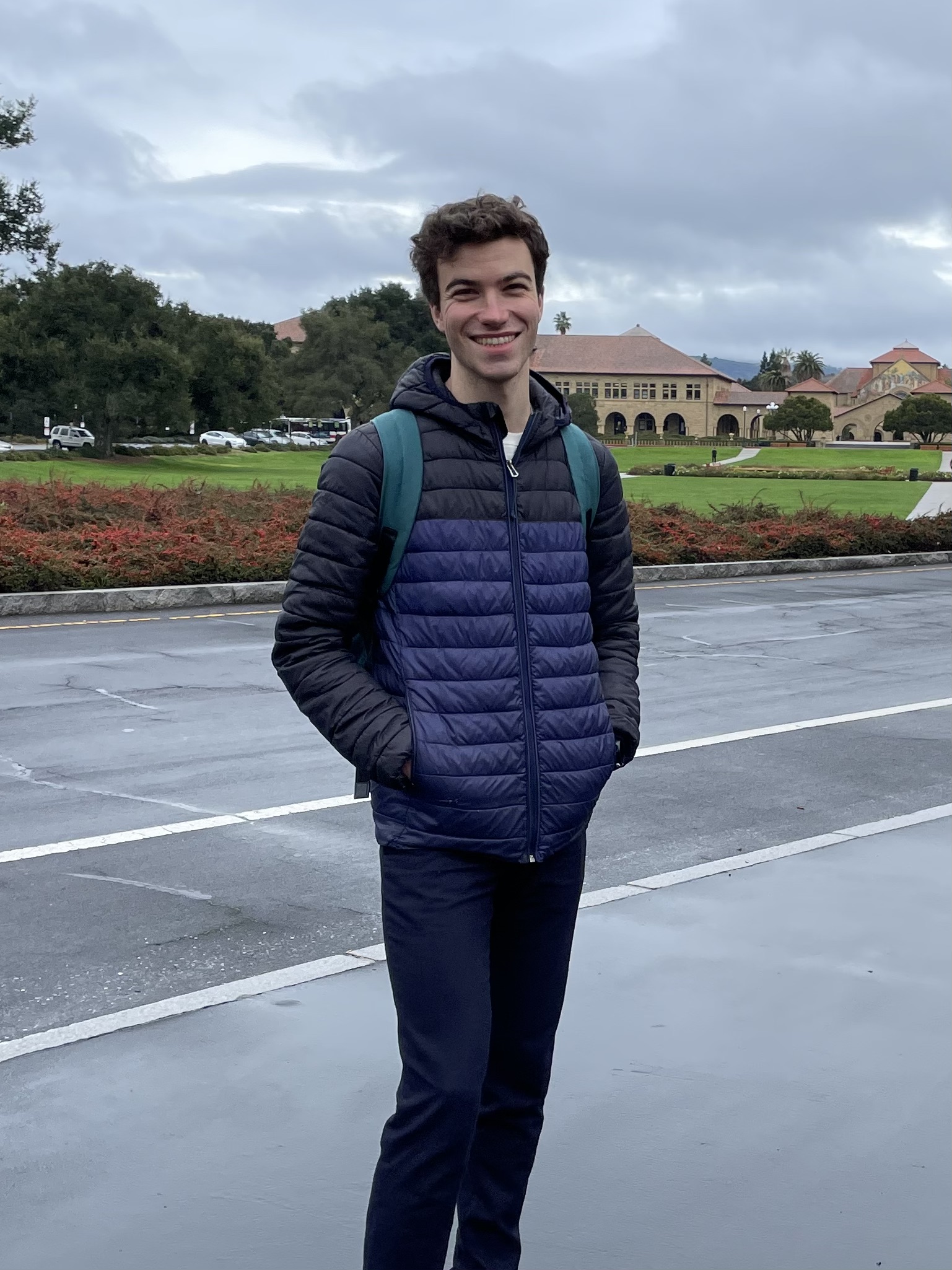 Amaury on the Stanford campus